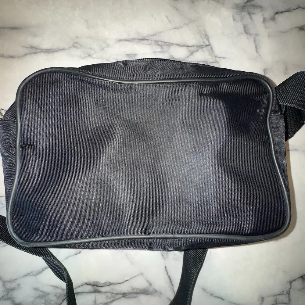 Vintage‎ 90s Polo Sport Ralph Lauren Black Crossbody Bag Men Women Nylon US Flag